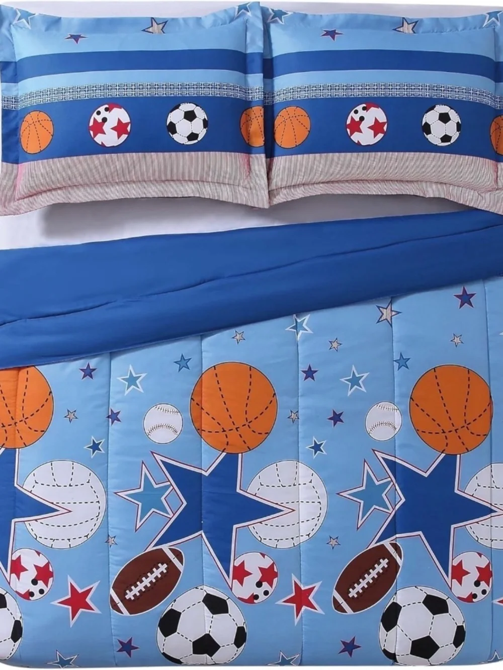 My World Kids Sports & Stars Reversible 3-Pc. Comforter Set, Full/Queen
